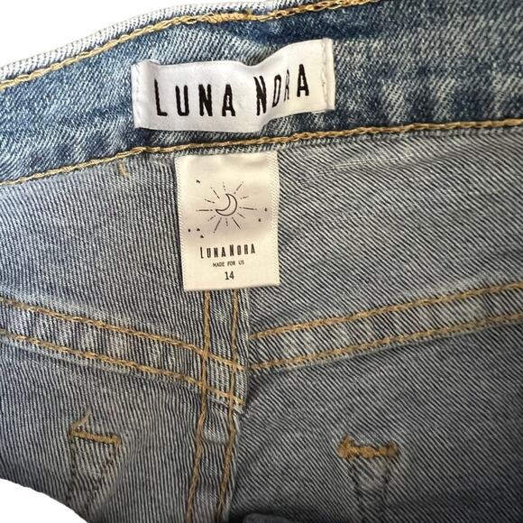 Luna Nora High Rise Distressed Jean Size 14 - Picture 8 of 9